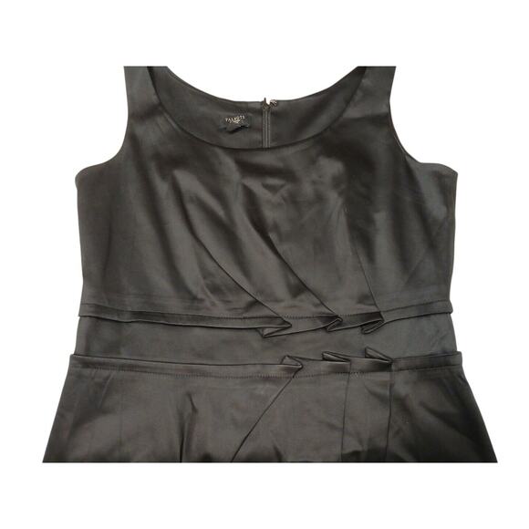 Talbots Satin Cocktail Dress Sz 10 Black Semi Formal Whimsigoth Elegant Party - Picture 4 of 17
